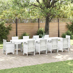 Stol za vrt Bijelo 350 x 100 x 74 cm poliratan
