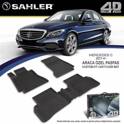 Sahler Gumene patosnice 4.5D za Mercedes C klasa W205, Crne
