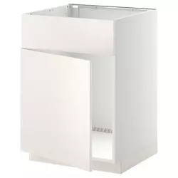 METOD Pod.elem.sudop. s vratima/frontom, bela/Veddinge bela, 60x60 cm