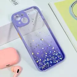 TERACELL Maska Frame Glitter za iPhone 14 6.1 ljubičasta