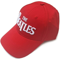 The Beatles Unisex Baseball Cap: Drop T Logo Red