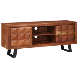TV ormar boja meda 112 x 30 x 48 cm Masivno bagremovo drvo