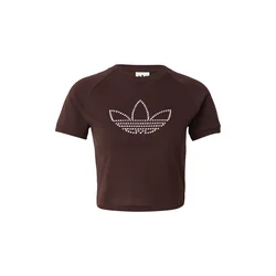 ADIDAS ORIGINALS Majica STUDDED CALI temno rjava
