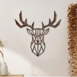 Wallity Zidna dekoracija Rusty Deer 1, 51x51 cm, 1.5 mm, Braon