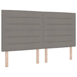 Vidaxl LED Box Spring Postelja z vzmetnico Taupe 180 x 200 cm blago