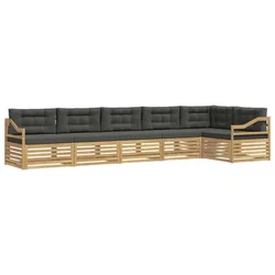 Set vanjskih sofa 6 pcs Bijela i antracit 404 x 166,5 x 73 cm