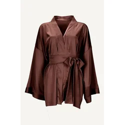 Ženski kimono Athena, Kratki, Braon