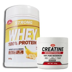 Olympic Strong 100% Whey Protein Banana 840g + Olympic Creatine Monohydrate 300g