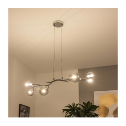 Brilagi - LED luster na sajli MISTEL 6xG9/3W/230V crni hrom/zadimljeno staklo