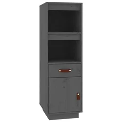 Visoka komoda siva 34 x 40 x 108,5 cm od masivne borovine