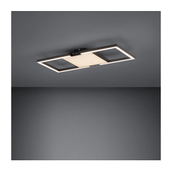 EGLO LED plafonjera MACELLARA 26,2 W 77 cm crna bela daljinski 390019