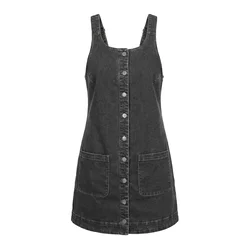 Imily Bela Obleka siv denim