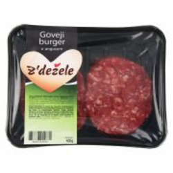 GOVEJI BURGER Z ANGUSOM, Z´DEŽELE, 400G