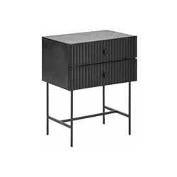 Nočna omarica Berwyn 2298 Črna, 59x48x29cm, Iverna plošča, MDF plošča
