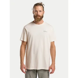 Jack Wolfskin Majica Essential 1808382 Écru Regular Fit