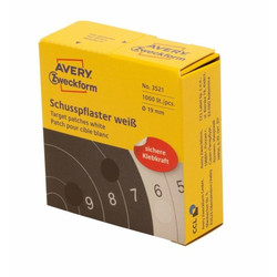 Avery Zweckform okrogle markirne etikete, O 19 mm, 1000 etiket/zavitek, bela