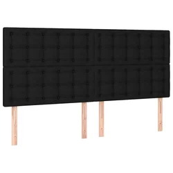 Vidaxl Vzglavje postelje črno 180x5x118/128 cm blago