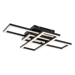 Rabalux Plafonjera Mereni, LED, Sa daljinskim, 40W, 3000-6500K, 50x35cm, Crna