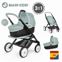 Smoby Igrača Maxi Cosi Kombinirani voziček za lutke zeleno-siv