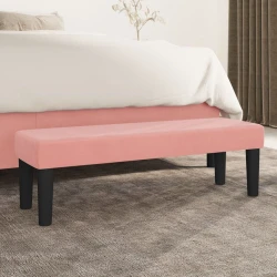 Greatstore Klop roza 100x30x30 cm žamet