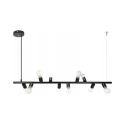 Luster na sajli 10xE27/20W/230V crna