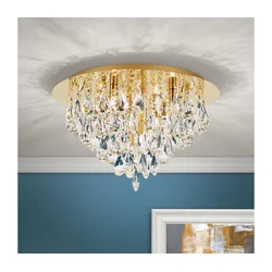 Orion DLU 2516/45 - Kristalno stropno svetlo CELESTE 6xG9/40W/230V, prečnik 45 cm, zlatna