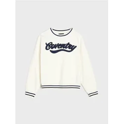 Sinsay - Crewneck duks sa natpisom - krem