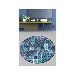 Lessentiel Maison Prostirka za kupatilo Carres Bleus 200 cm