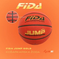 FIDA Jump Gold - Košarkarska žoga - za Igranje v Dvoranah -