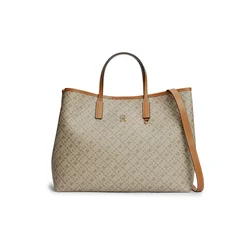 TOMMY HILFIGER Nakupovalna torba konjak / kaki