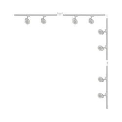 Zuma Line 3591 - Reflektor za šinski sistem MASTER 8xGU10/15W/230V, bela