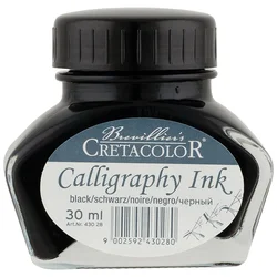 Umjetnička crna tinta Cretacolor za kaligrafsko pero 30ml
