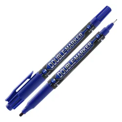 permanentni marker M&G dvostranski - moder 0,8/2,8 mm