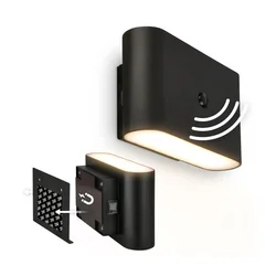 Briloner 3878015 - LED punjivo zidno svetlo sa senzorom CHAT LED/3W/5V 2000 mAh crna
