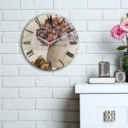 Opviq MDF Zidni sat 30cm Šareni