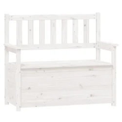 Klupa bijela 112,5 x 51,5 x 96,5 cm od masivne borovine