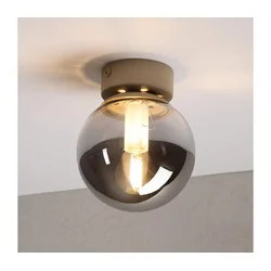 Plafonsko svetlo ELIAS 1xE14/5W/230V O 13 cm bež/zadimljeno sivo