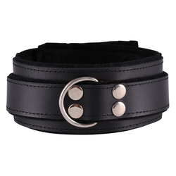 Dominate Me Leather Collar D32 Black-Black