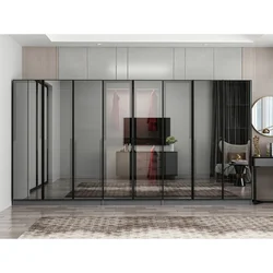 Hanah Home ormar sa reflektujućim staklom Nisa 20635, 360 cm, antracit