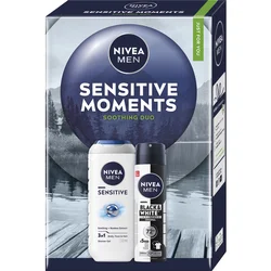 Nivea Muški kozmetički set Sensitive moments, Dezodorans 150ml + gel za tuširanje 250ml