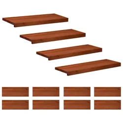 Vidaxl Stopnice 12 kos 80 x 25 x 2 cm Rjava Trda bukovina