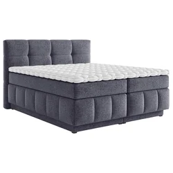 Carryhome BOXSPRING POSTELJA 180 cm x 200 cm , tekstil temno modra