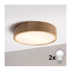 Brilagi - LED plafonsko svetlo CARVALHO MODERN 2xE27/60W/230V prečnik 37,5 cm hrast