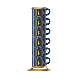 Set 6 Stackable Cups Déco Glamour - Modra