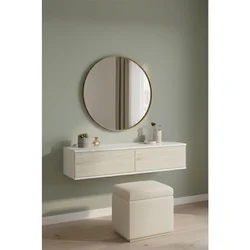 Hanah Home komoda Aplos 120, 120 cm, bela / travertin