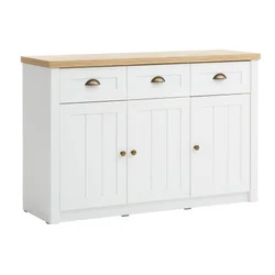 Komoda Markskel 3 vrata bela/hrast ( 3699007 )