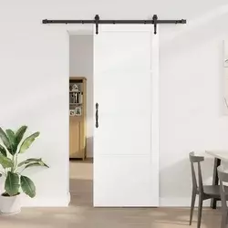 Klizna vrata ORKDAL Bijela i crna 83 x 232 cm Masivna borovina