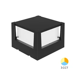 Braytron Zidna baštenska svetiljka BRY-WALLS-G1-KOCKA-CRNA-15W-3U1-IP65