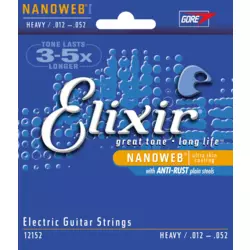 Elixir 12152 Electric NANOWEB Heavy 12-52 Žice Za Električnu Gitaru