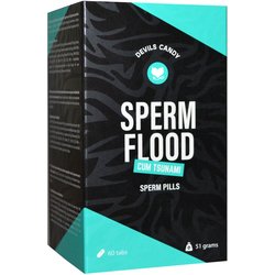 Tablete za povečanje izliva Devils Candy Sperm Flood, 60 kom